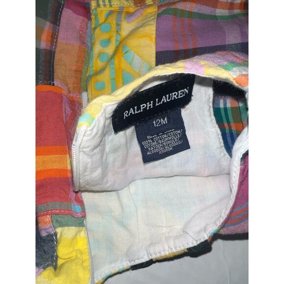 Ralph Lauren plaid patchwork sleeveless summer dress. Baby Girl size 12 months - Picture 5 of 5